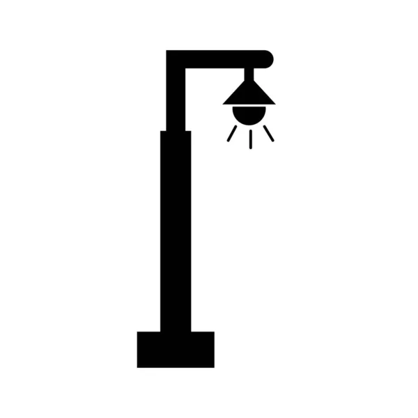 Iluminação Rua Ícone Logotipo Modelo Design Vetorial — Vetor de Stock