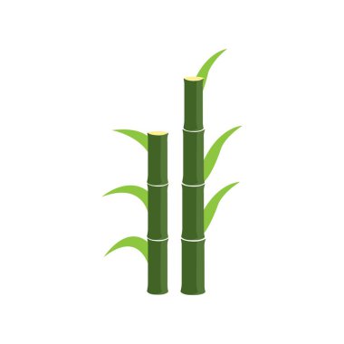 Şeker kamışı simgesi logo vektör tasarım şablonu