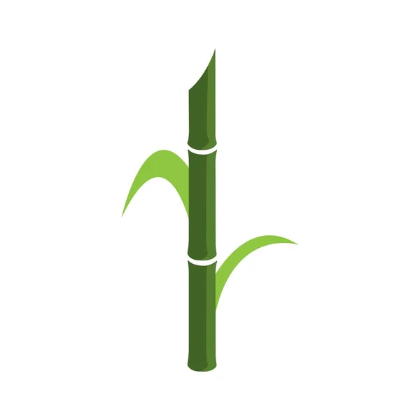 Şeker Kamışı Simgesi Logo Vektör Tasarım Şablonu — Stok Vektör