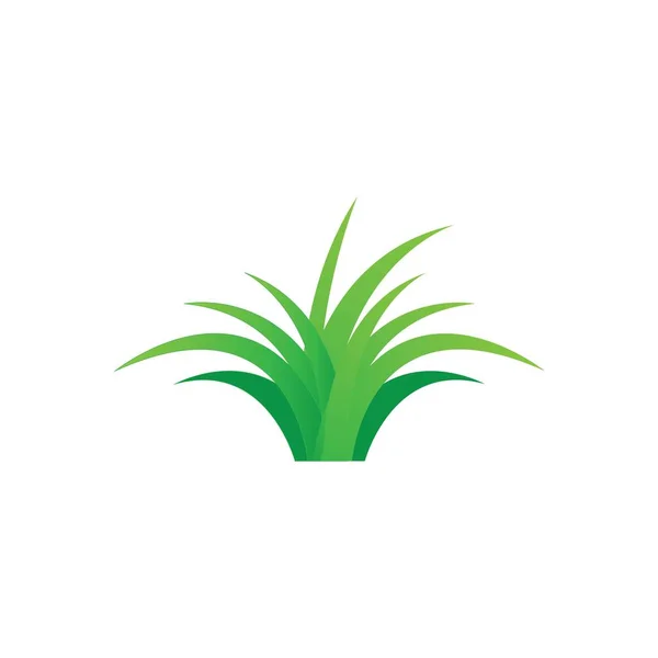 Ícone Grama Modelo Design Vetor Logotipo — Vetor de Stock
