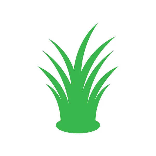 Ícone Grama Modelo Design Vetor Logotipo — Vetor de Stock