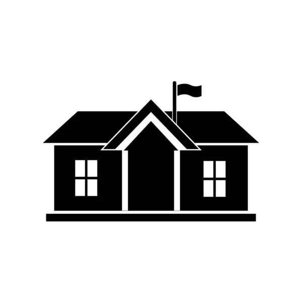 Шаблон Векторного Дизайна Логотипа Здания Школы — стоковый вектор