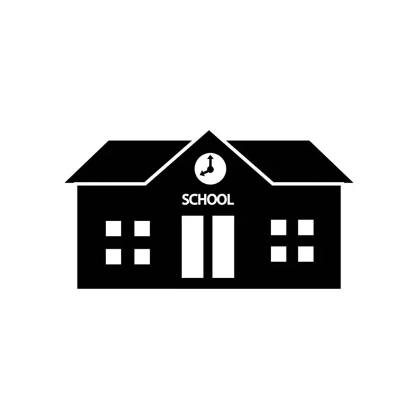 Ikona Budynku Szkoły Wektor Logo Szablon Projektu — Wektor stockowy