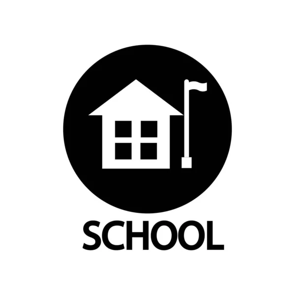 Escuela Edificio Icono Logotipo Vector Diseño Plantilla — Archivo Imágenes Vectoriales