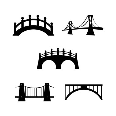 Köprü simgesi logo vektör tasarım şablonu
