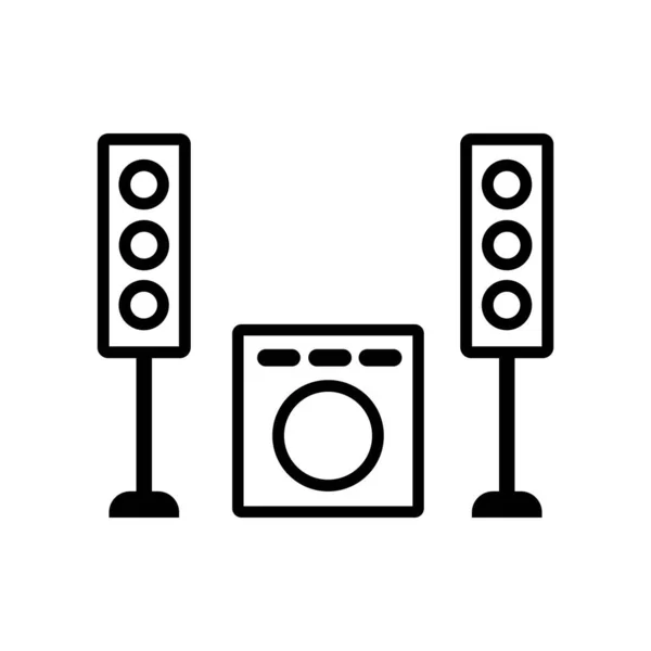 Звукова Система Значок Логотип Векторний Дизайн Шаблон — стоковий вектор