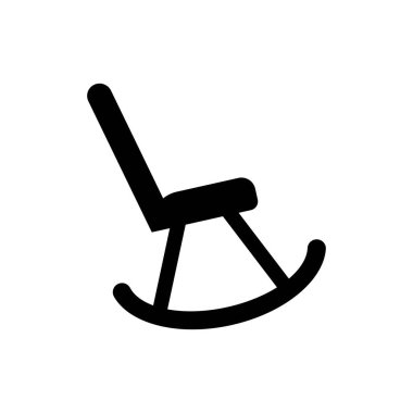 Sallanan sandalye simgesi logo vektör tasarım şablonu