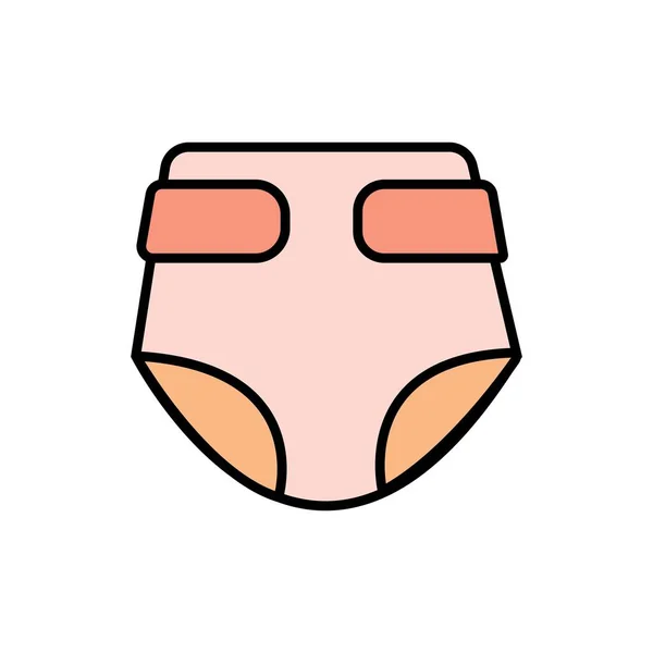 Baby Diapers Icon Logo Vector Design Template — Stock Vector
