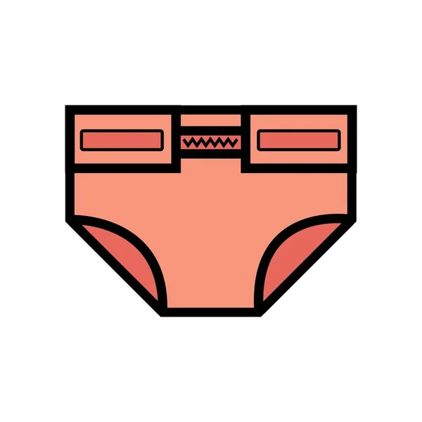 Baby Diapers Icon Logo Vector Design Template — Stock Vector