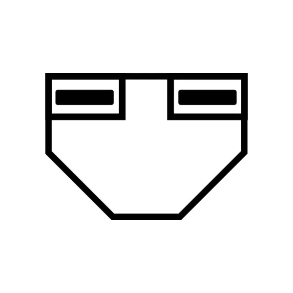 Bebê Fraldas Ícone Logotipo Vetor Design Modelo — Vetor de Stock