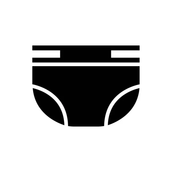 Baby Blöjor Ikon Logotyp Vektor Design Mall — Stock vektor
