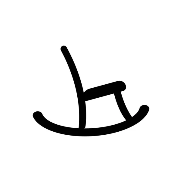 Κουνιστή Καρέκλα Εικονίδιο Λογότυπο Διάνυσμα Πρότυπο Σχεδιασμού — Διανυσματικό Αρχείο