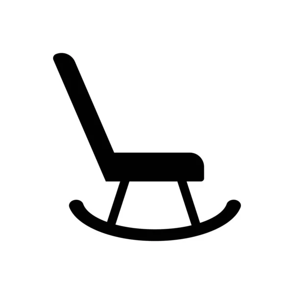 Schaukelstuhl Ikone Logo Vektor Design Vorlage — Stockvektor