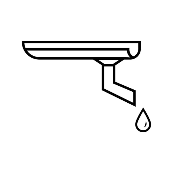 Acqua Grondaie Icona Logo Modello Progettazione Vettoriale — Vettoriale Stock