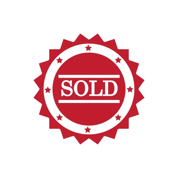 Modelo Design Vetor Logotipo Ícone Vendido —  Vetores de Stock