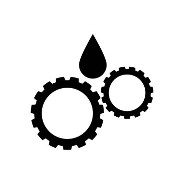 motor yağı simgesi logo vektör tasarım şablonu