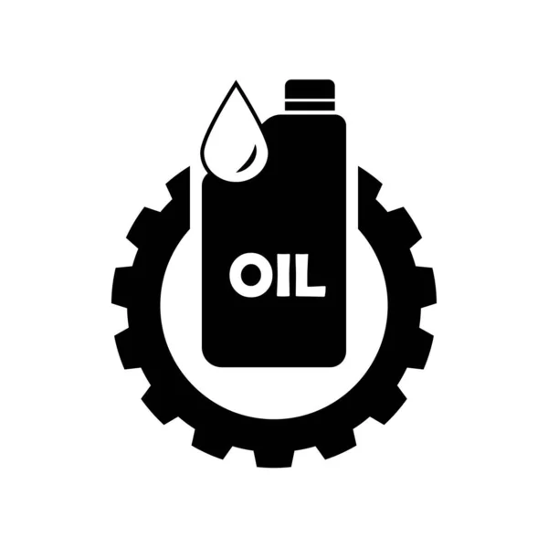 Motor Yağı Simgesi Logo Vektör Tasarım Şablonu — Stok Vektör