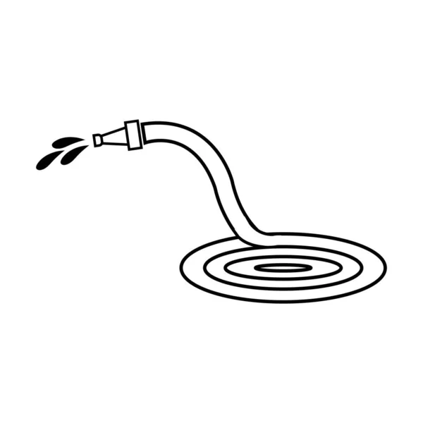 Water Hose Icon Logo Vector Design Template — Stock Vector