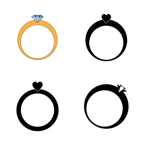 Ring Icon Logo Vektor Design Vorlage — Stockvektor