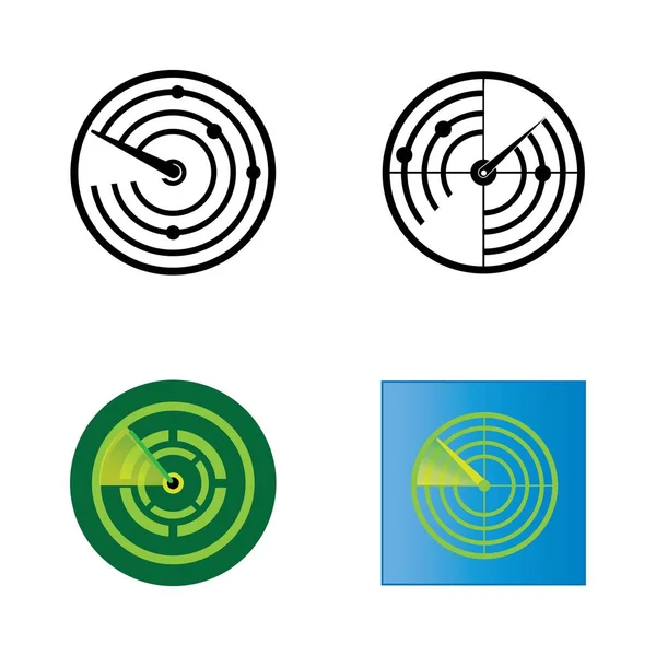 Modèle Conception Vectorielle Logo Icône Radar Illustrations De Stock Libres De Droits