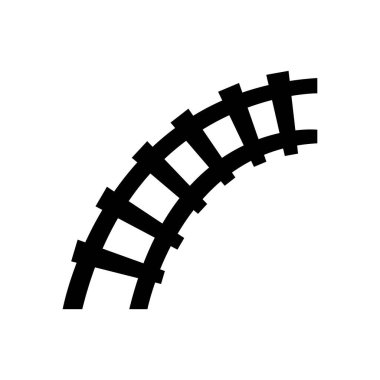Demiryolu simgesi logo vektör tasarım şablonu