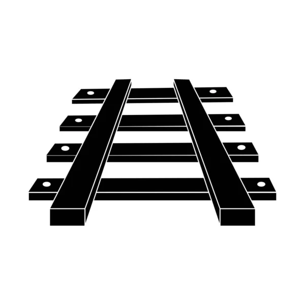 Railroad Icon Logo Vector Design Template — Stock Vector