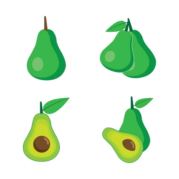 Avocado Icon Logo Vector Design Template — Image vectorielle
