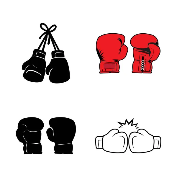 Шаблон Логотипа Боксерских Перчаток Векторная Графика
