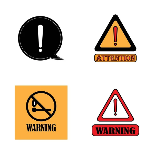 Attention Icon Logo Vector Design Template — Archivo Imágenes Vectoriales