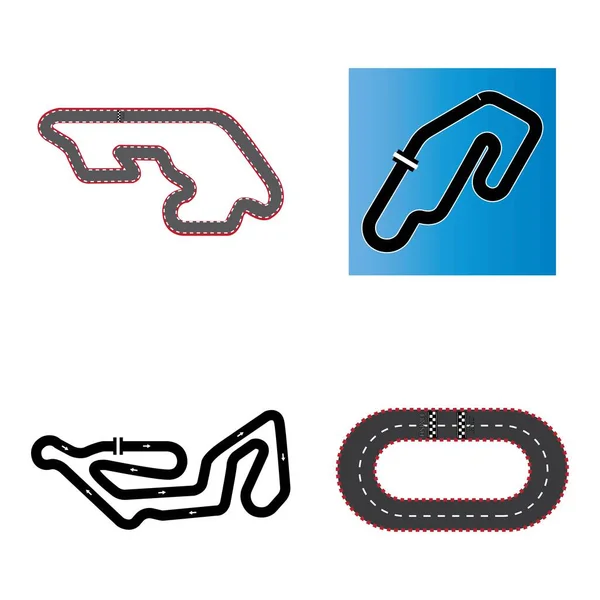Race Track Icon Logo Vector Design Template 图库插图