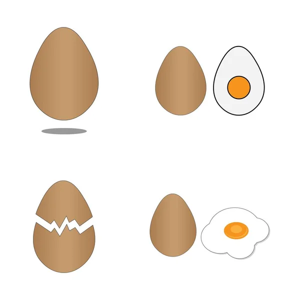 Логотип Значка Яйця Векторний Дизайн Пластинчастої — стоковий вектор