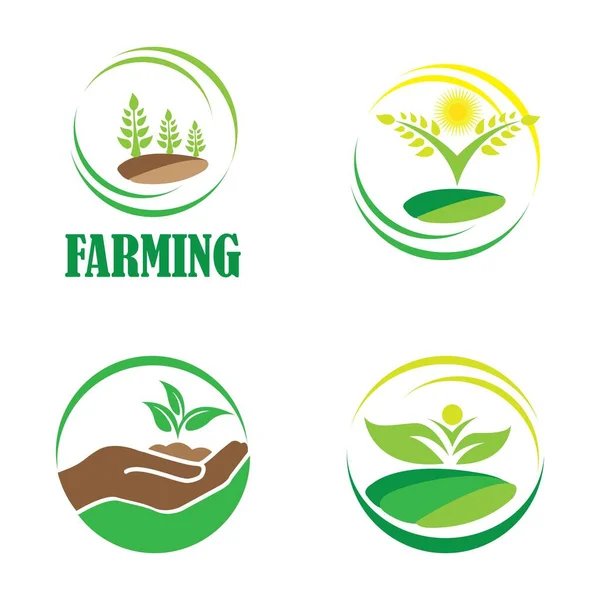 Шаблон Векторного Дизайна Логотипа Фермерского Хозяйства — стоковый вектор