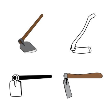 hoe simgesi logo vektör tasarım şablonu