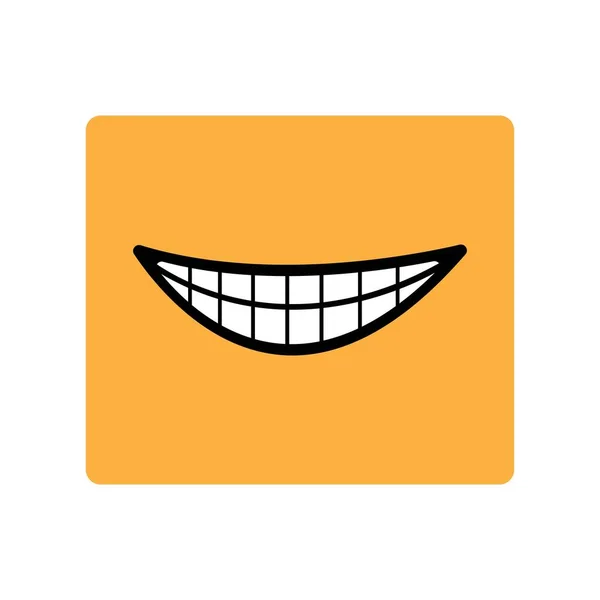 Icono Sonrisa Logotipo Vector Diseño Plantilla — Vector de stock
