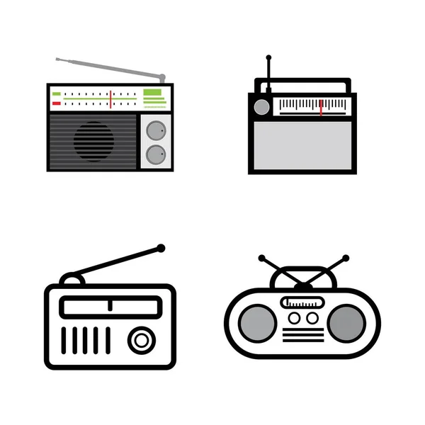 radyo simgesi logo vektör tasarım şablonu