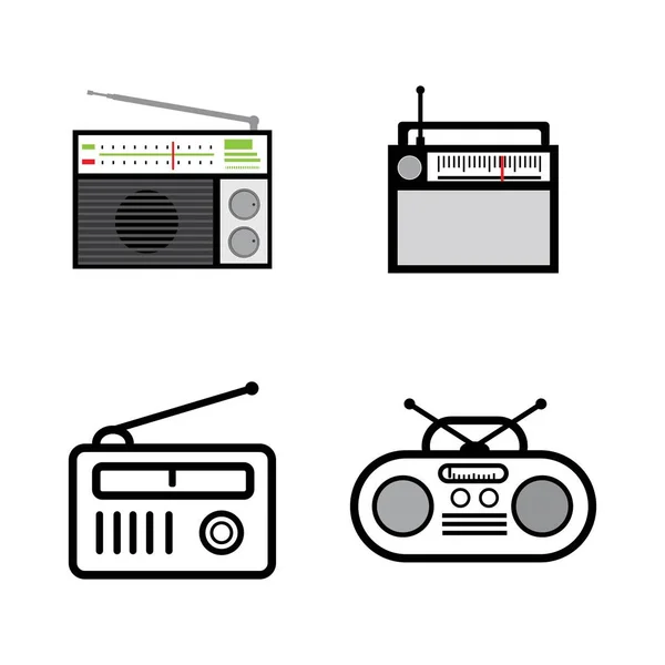 Radio Icon Logo Vector Design Template Stockvektor