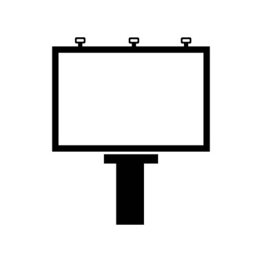 Billboard simgesi logo vektör tasarım şablonu