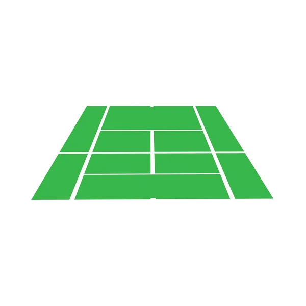 Шаблон Векторного Дизайна Логотипа Теннисного Корта — стоковый вектор