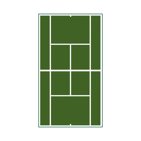 Tennisplatz Symbol Logo Vektor Design Vorlage — Stockvektor