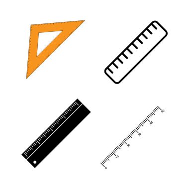 cetvel simgesi logo vektör tasarım şablonu