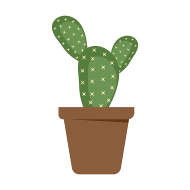 Kaktüs simgesi logo vektör tasarım şablonu