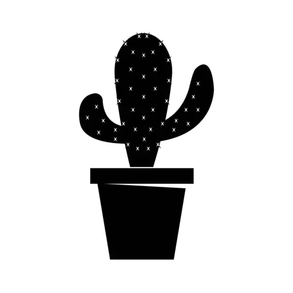 Modello Design Vettoriale Del Logo Dell Icona Cactus — Vettoriale Stock
