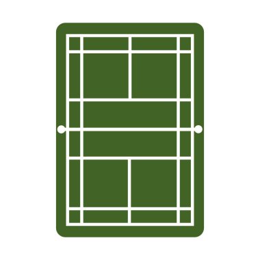 badminton Court simgesi logo vektör tasarım şablonu