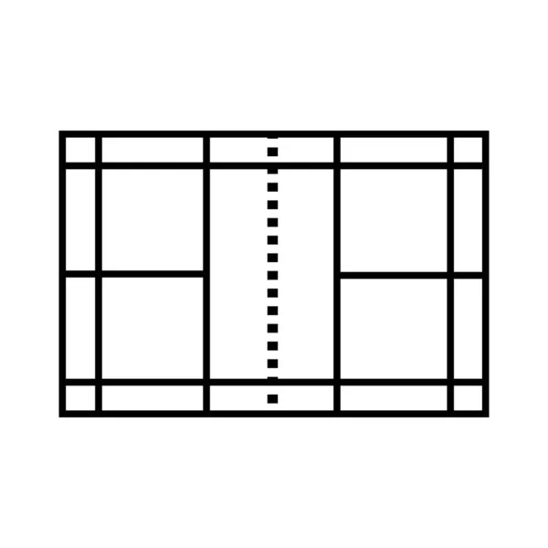 羽毛球场图标图标矢量设计模板 — 图库矢量图片