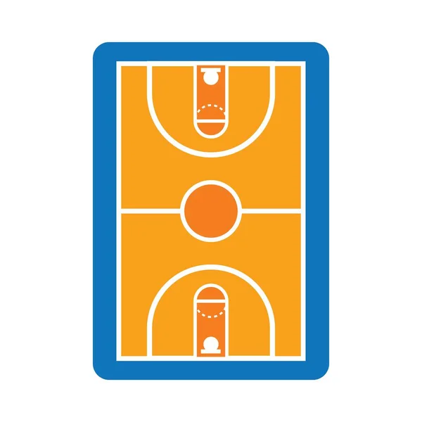 Шаблон Векторного Дизайна Логотипа Баскетбольной Площадки — стоковый вектор