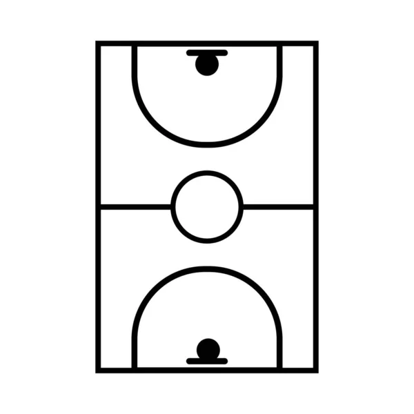 Baloncesto Icono Cancha Logo Vector Diseño Plantilla — Archivo Imágenes Vectoriales