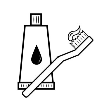 diş macunu simgesi logo vektör tasarım şablonu