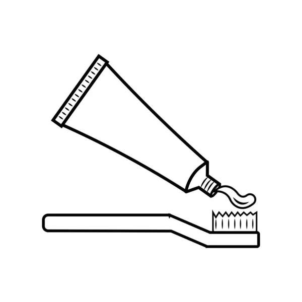 Toothpaste Icon Logo Vector Design Template — Stock Vector