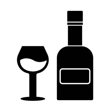 alkol içeceği simgesi logo vektör tasarım şablonu