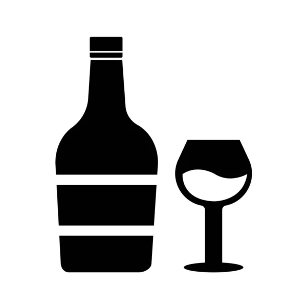 Álcool Bebida Ícone Logotipo Vetor Modelo Design — Vetor de Stock